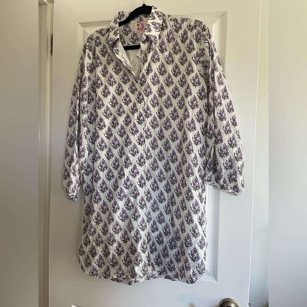 Victoria Dunn linen floral dress.